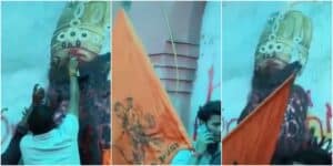 উত্তরপ্রদেশের রেলস্টেশনে মুঘল সম্রাট বাহাদুর শাহ জাফরের ছবি বিকৃত করল হিন্দু রাখশা দল!